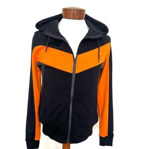 WT02 Tri Color Sweatshirt Zip Up Hoodie - Size Small